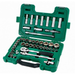 ⬡ Galvučių rinkinys 1/2" 46 vnt. (8-32)+(3/8" -1") (S.A.E.) (S09006, SATA)