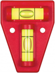BMI T-formos 2-ų akučių gulsčiukas, 60x45mm raudonas