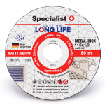 Specialist+ SPECIALIST+ metalo pj.diskas LONG LIFE, 115x1x22 mm
