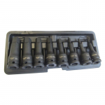 ⬡ 1/2" Prailgintų galvučių smūginių su antgaliais rinkinys (HEX) 8 vnt. (CL507208)