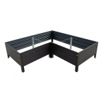 GPPS modulinė pakelta lysvė KLASIKA Woodlook (L-formos) - Antracito (pilka)