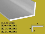 Profilis Effector, kampinis | B21 aliuminis 30x20 mm 100 cm