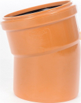 Lauko kanalizacijos alkūnė Wavin, &Oslash; 110 mm, 15&deg;