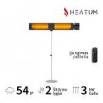 Pastatomas Infraraudonųjų spindulių &scaron;ildytuvas Heatum H3000R EMPIRE su vienkoju stovu