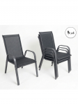 Sodo terasos kėdės 4 vnt., antracitas
