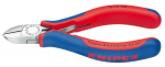 Žnyplės &scaron;oninio kirpimo 125mm su spyruokle, Knipex