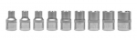 Galvučių rinkinys 9vnt. TORX CrV Yato | 1/2", E10-E24