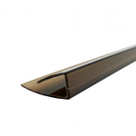 Užbaigimo profilis (U) 4-6 mm, plastikinis, bronzinis - 2,10 m