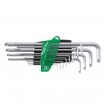L-formos raktų rinkinys WIHA TORX Titanium silver (13 vnt.)
