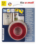 Dvipusė lipnioji juosta Fix-O-Moll, 1,5 m x 19 mm, 30 kg