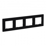 Keturvietis rėmelis LEGRAND NILOE STEP, juodos spalvos