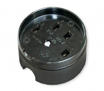 Trifazis ki&scaron;tukinis lizdas LIREGUS, juodos spalvos