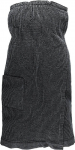 Pirties prijuostė Rento, 145 x 85 cm, juoda/pilka