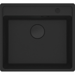 Granitinė plautuvė Franke Maris, MRG 610-52 A, Juoda matinė, juodas ekscentrinis ventilis