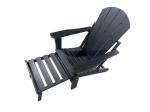 Sodo kėdė su pakopa Adirondack 79x72x95-120 cm, juoda