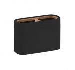 Dantų &scaron;epetėlių stiklinė GEDY NINFEA 139814, juoda