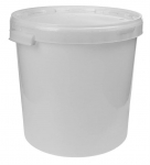Fermentacijos indas su dangčiu, 30 L, balta