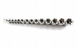 Žvaigždinių galvučių rinkinys 1/4", 3/8", 1/2" 14 vnt. su metaliniu laikikliu (S06H414S, PRIDE)