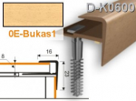 Profilis laiptams PVC Myck, F tipo, 30 x 14 mm | bukas1, 1 m