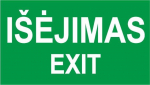 Lipdukas i&scaron;ėjimas exit 100x180mm