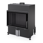 Plieninis židinio ugniakuras Romotop HEAT H4Z 06, 70.50, juoda pakura IGN