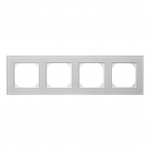 Keturvietis rėmelis LIREGUS EPSILON, baltas matinis stiklas