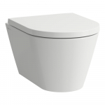 Pakabinamas WC Kartell, Silent Flush / Rimless, 4,5/3 ltr, be dangčio, balta spalva
