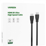 Laidas UGREEN HDMI M, HDMI M, 3m, juodas 80404