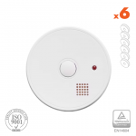 Dūmų detektorius XP-350, su keičiama baterija 9V (6 vnt.)