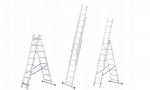 Daugiafunkcinės aliuminio kopėčios, Drabest HOME 3x9, 150 kg