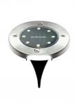&Scaron;viestuvas įkraunamas saulės TH012D-2, 0.06W, IP44, sidabro