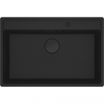 Granitinė plautuvė Franke Maris, MRG 610-72 A, Juoda matinė, juodas ekscentrinis ventilis