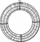 Dekoracija Žiedas su LED, AX5393600, D38 cm, juoda