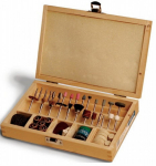 103 dalių komplektas, medinėje dėžutėje Deco-flex, Scheppach