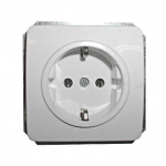 Ki&scaron;tukinis lizdas VILMA LX200, su įžeminimu, baltos spalvos