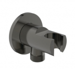 Ideal Standard du&scaron;o žarnos pajungimo alkūnė su laikikliu, magnetic grey spalva