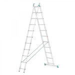 Kopėčios aliuminės, universalios, dvipusės, i&scaron;traukiamos, 2 dalių EUROSTYL | 2x11 pakopų 315-513cm