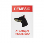 Lipdukas atsargiai piktas &scaron;uo 180x120mm