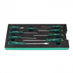 ⬡ Padėklas. Atsuktuvų rinkinys 9 vnt. (pl./PH) (ST09916G, SATA)