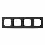 Keturvietis rėmelis LIREGUS EPSILON, juodas matinis stiklas