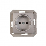 Ki&scaron;tukinis lizdas VILMA SL250, su įžeminimu, metalo spalvos