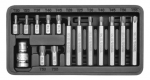 Antgalių rinkinys 15vnt. TORX Yato | T20,T25, T30, T40, T45, T50, T55