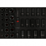 3/4'' smūginių galinių galvučių komplektas putplasčio įdėkle, KS Tools