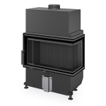 Židinio ugniakuras kampinis Romotop HR4SX26 70.44.33 dviejų dalių de&scaron;inės pusės stiklu 44 cm ir atv. Durimis, juoda pak