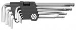 Raktų &scaron;e&scaron;iabriaunių rinkinys 9vnt. 2-10mm CrV Vorel