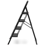 Kopėčios plieninės buitinės Higher | 4 pakopų (juodos)