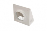 Sieninės grotelės su apsauginiu gaubtu d160 mm baltos sp. 0101345-2