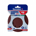 Specialist+ SPECIALIST+ &scaron;lifavimo popierius su skylėmis P60, 125 mm, 5 vnt.