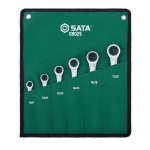 ⬡ Žiedinių raktų su terk&scaron;le rinkinys 6vnt. (S09025, SATA)