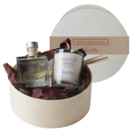 Dovanų rinkinys apvalioje dėžutėje, mažas - Kedras